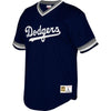 Image of Los Angeles Dodgers Mitchell &amp; Ness Youth Cooperstown Collection Mesh Wordmark V-Neck Jersey – Royal 2019