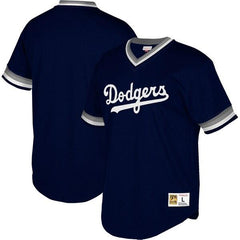 Los Angeles Dodgers Mitchell &amp; Ness Youth Cooperstown Collection Mesh Wordmark V-Neck Jersey – Royal 2019