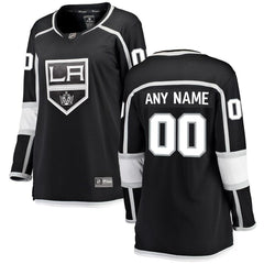 Los Angeles Kings Women's Home Breakaway Custom Jersey - Black 2019