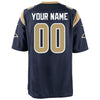 Image of Los Angeles Rams Youth Custom Game Jersey - Navy 2019