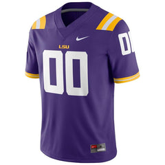 LSU Tigers Football Custom Game Jersey – Purple 2019