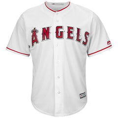 Luis Valbuena Los Angeles Angels Majestic Home Cool Base Player Jersey – White 2019