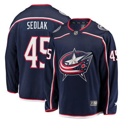 Lukas Sedlak Columbus Blue Jackets Breakaway Jersey – Navy 2019