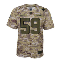 Luke Kuechly Carolina Panthers Youth Salute to Service Game Jersey - Camo 2019