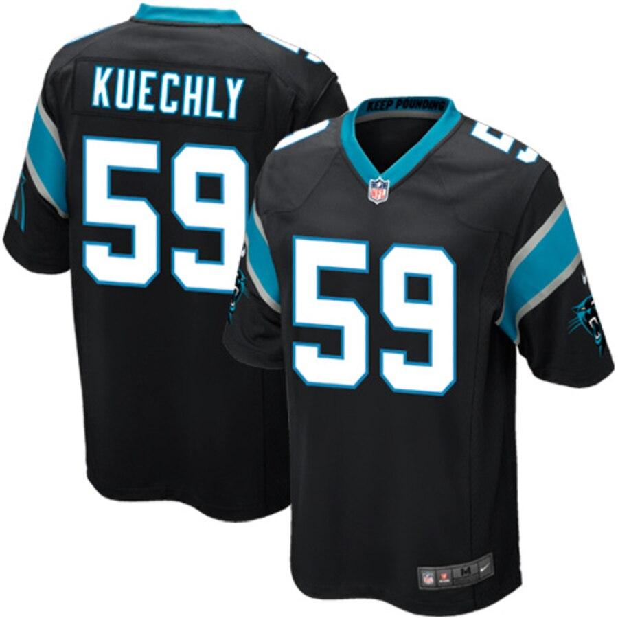 Luke Kuechly Carolina Panthers Youth Team Color Game Jersey - Black 2019