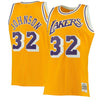 Image of Magic Johnson Los Angeles Lakers Mitchell &amp; Ness 1984-85 Hardwood Classics Swingman Jersey - Gold 2019