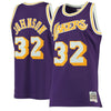 Image of Magic Johnson Los Angeles Lakers Mitchell &amp; Ness 1984-85 Hardwood Classics Swingman Jersey - Purple 2019