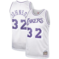 Magic Johnson Los Angeles Lakers Mitchell &amp; Ness Hardwood Classics Platinum Swingman Jersey 2019