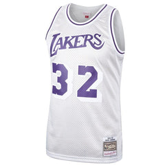 Magic Johnson Los Angeles Lakers Mitchell & Ness Hardwood Classics Platinum Swingman Jersey 2019