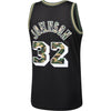 Image of Magic Johnson Los Angeles Lakers Mitchell &amp; Ness Straight Fire Camo Swingman Jersey – Black 2019