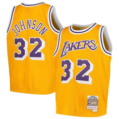 Magic Johnson Los Angeles Lakers Mitchell &amp; Ness Youth Swingman Throwback Jersey – Gold 2019