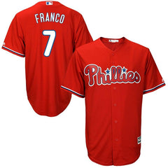 Maikel Franco Philadelphia Phillies Majestic Official Cool Base Player Jersey - Scarlet 2019