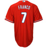 Image of Maikel Franco Philadelphia Phillies Majestic Official Cool Base Player Jersey - Scarlet 2019