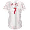 Image of Maikel Franco Philadelphia Phillies Majestic Women's Cool Base Player Jersey - White 2019