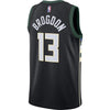 Image of Malcolm Brogdon Milwaukee Bucks Swingman Jersey - Statement Edition – Black 2019