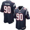 Image of Malcom Brown New England Patriots Game Jersey - Navy 2019