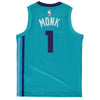 Image of Malik Monk Charlotte Hornets Brand Jordan Youth Swingman Jersey Teal - Icon Edition 2019