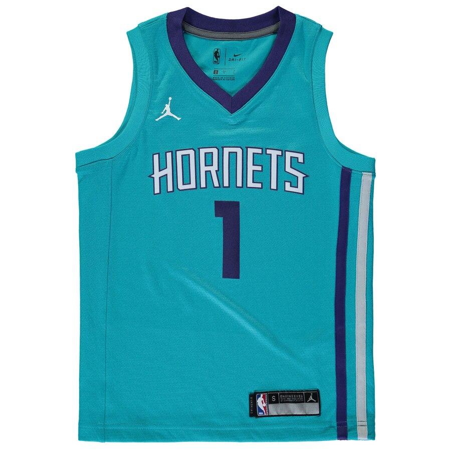 Malik Monk Charlotte Hornets Brand Jordan Youth Swingman Jersey Teal - Icon Edition 2019