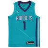 Image of Malik Monk Charlotte Hornets Brand Jordan Youth Swingman Jersey Teal - Icon Edition 2019