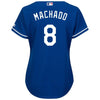 Image of Manny Machado Los Angeles Dodgers Majestic Women's Cool Base Player Jersey – Royal 2019