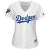 Image of Manny Machado Los Angeles Dodgers Majestic Women's World Series Cool Base Player Jersey – White 2019