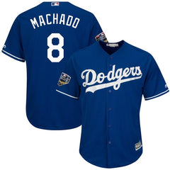 Manny Machado Los Angeles Dodgers Majestic World Series Cool Base Player Jersey – Royal 2019