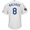 Image of Manny Machado Los Angeles Dodgers Majestic World Series Cool Base Player Jersey – White 2019