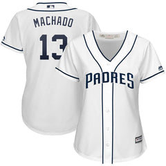 Manny Machado San Diego Padres Majestic Women's Cool Base Player Jersey – White 2019