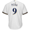 Image of Manny Pina Milwaukee Brewers Majestic Home Cool Base Player Jersey – White 2019