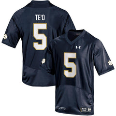 Manti Te'o Notre Dame Fighting Irish Under Armour Youth Replica Jersey - Navy 2019