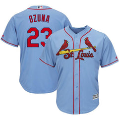 Marcell Ozuna St. Louis Cardinals Majestic Alternate Cool Base Player Jersey – Horizon Blue 2019