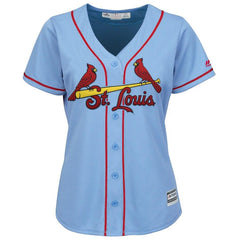 Marcell Ozuna St. Louis Cardinals Majestic Women's Alternate Cool Base Player Jersey – Horizon Blue 2019