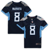 Image of Marcus Mariota Tennessee Titans Girls Youth Game Jersey - Navy 2019