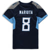 Image of Marcus Mariota Tennessee Titans Girls Youth Game Jersey - Navy 2019