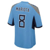 Image of Marcus Mariota Tennessee Titans New Game Jersey – Light Blue 2019