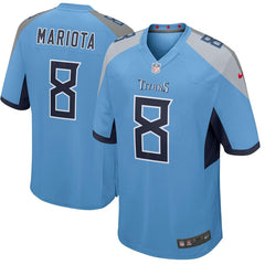 Marcus Mariota Tennessee Titans New Game Jersey – Light Blue 2019