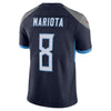 Image of Marcus Mariota Tennessee Titans New Vapor Untouchable Limited Jersey – Navy 2019