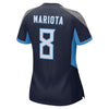 Image of Marcus Mariota Tennessee Titans Women's New Game Jersey – Navy 2019