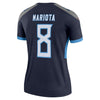 Image of Marcus Mariota Tennessee Titans Women's New Legend Jersey – Navy 2019