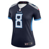 Image of Marcus Mariota Tennessee Titans Women's New Legend Jersey – Navy 2019