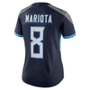 Image of Marcus Mariota Tennessee Titans Women's New Vapor Untouchable Limited Jersey – Navy 2019