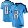 Image of Marcus Mariota Tennessee Titans Women's Vapor Untouchable Limited Jersey - Light Blue 2019