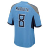 Image of Marcus Mariota Tennessee Titans Youth Game Jersey – Light Blue 2019