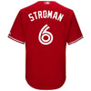 Image of Marcus Stroman Toronto Blue Jays Majestic Cool Base Replica Player Jersey - Scarlet 2019