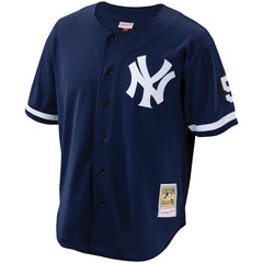 Mariano Rivera New York Yankees Mitchell & Ness Cooperstown Collection Mesh Batting Practice Button-Up Jersey – Navy 2019