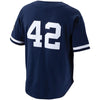 Image of Mariano Rivera New York Yankees Mitchell &amp; Ness Cooperstown Collection Mesh Batting Practice Button-Up Jersey – Navy 2019