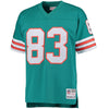 Image of Mark Clayton Miami Dolphins Mitchell &amp; Ness Retired Player Replica Jersey - Aqua 2019