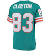 Image of Mark Clayton Miami Dolphins Mitchell &amp; Ness Retired Player Replica Jersey - Aqua 2019