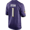 Image of Marquise Brown Baltimore Ravens 2019 NFL Draft First Round Pick Game Jersey – Purple 2019