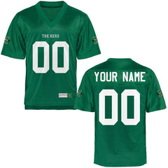 Marshall Thundering Herd Personalized Football Name &amp; Number Jersey - Green 2019